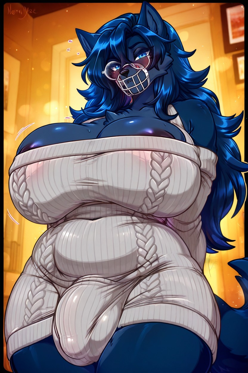 Merunyaa Style, Dynamic Pose, Looking At Viewer Furry AI Porn