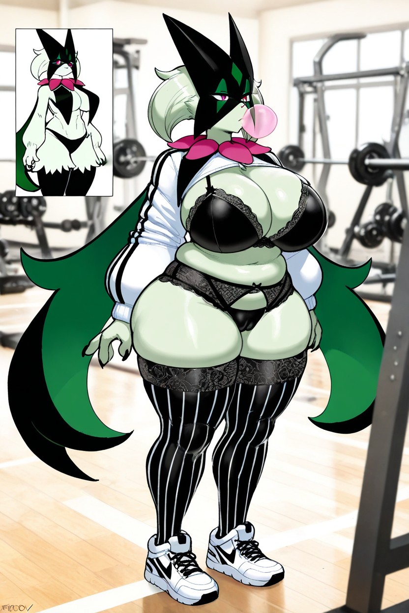 Huge Breasts, Gym, 25+ Furry AI Porn
