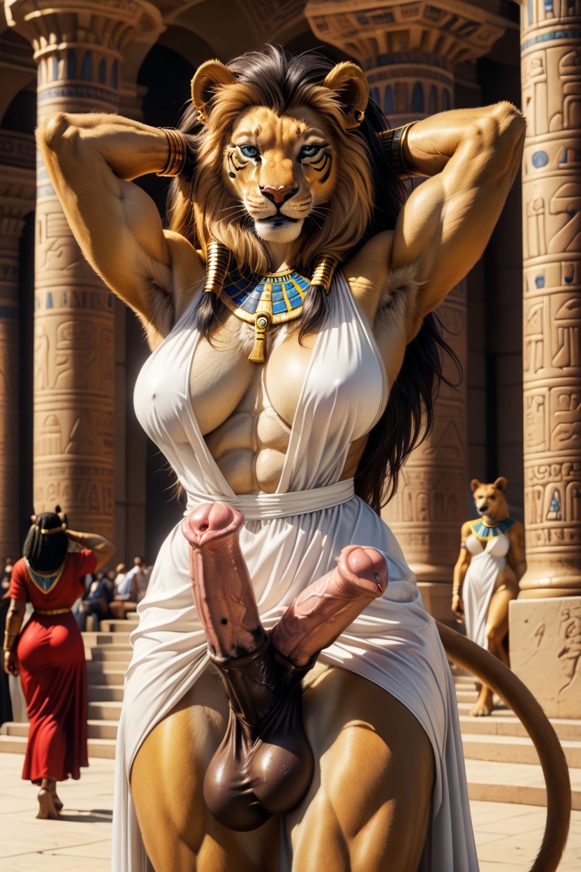 Perfect Gray Eyes, Lion, Pussy Furry AI Porn
