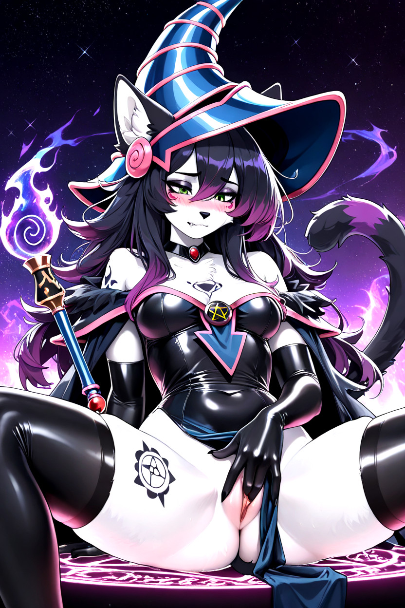 Raven Feather Cloak, Skinny, Cosmic Background Furry AI Porn